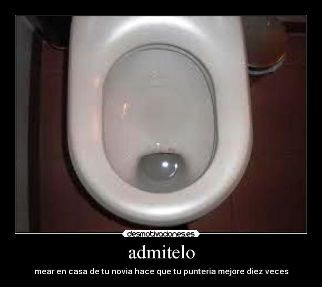 admitelo - mear en casa de tu novia hace que tu punteria mejore diez veces