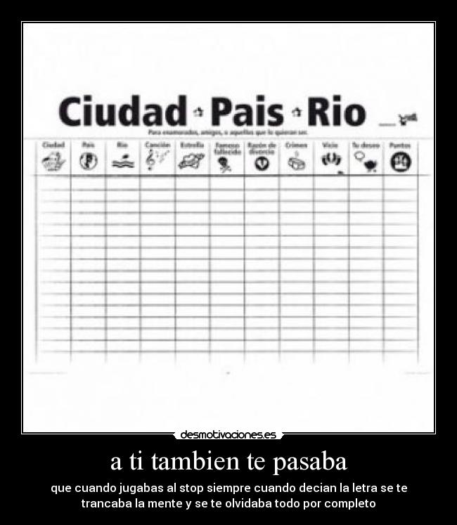 carteles juego del stopla principaldesmotivacionespronoputas desmotivaciones