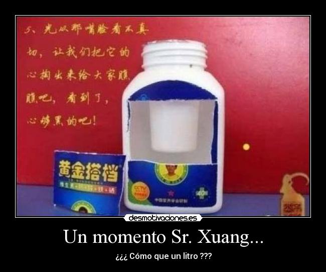 Un momento Sr. Xuang... -