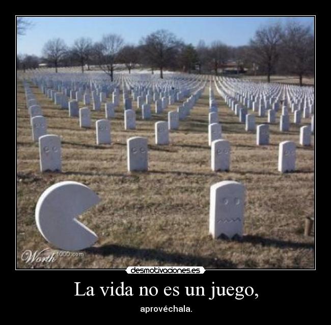 La vida no es un juego, -