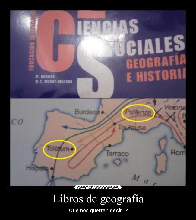 Libros de geografía - Qué nos querrán decir...?