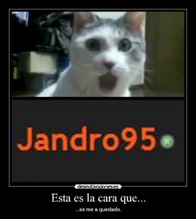 Esta es la cara que... - ...se me a quedado.