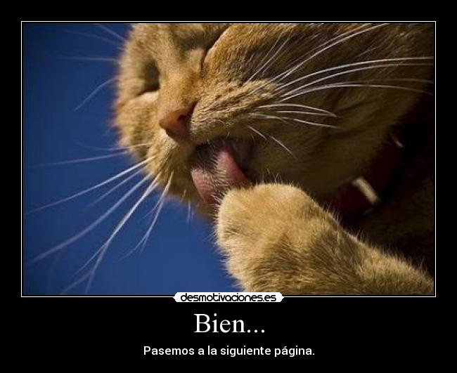 Bien... - Pasemos a la siguiente página.