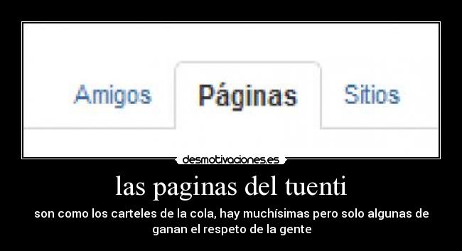 las paginas del tuenti -