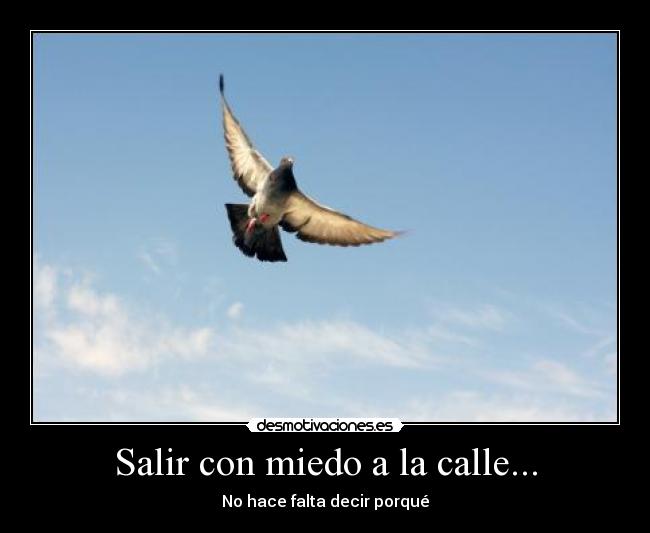 Salir con miedo a la calle... - No hace falta decir porqué