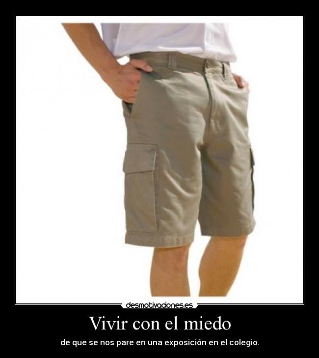 Vivir con el miedo - de que se nos pare en una exposición en el colegio.