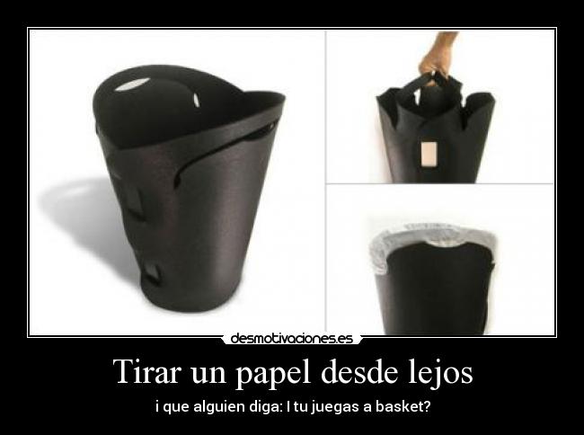 Tirar un papel desde lejos -