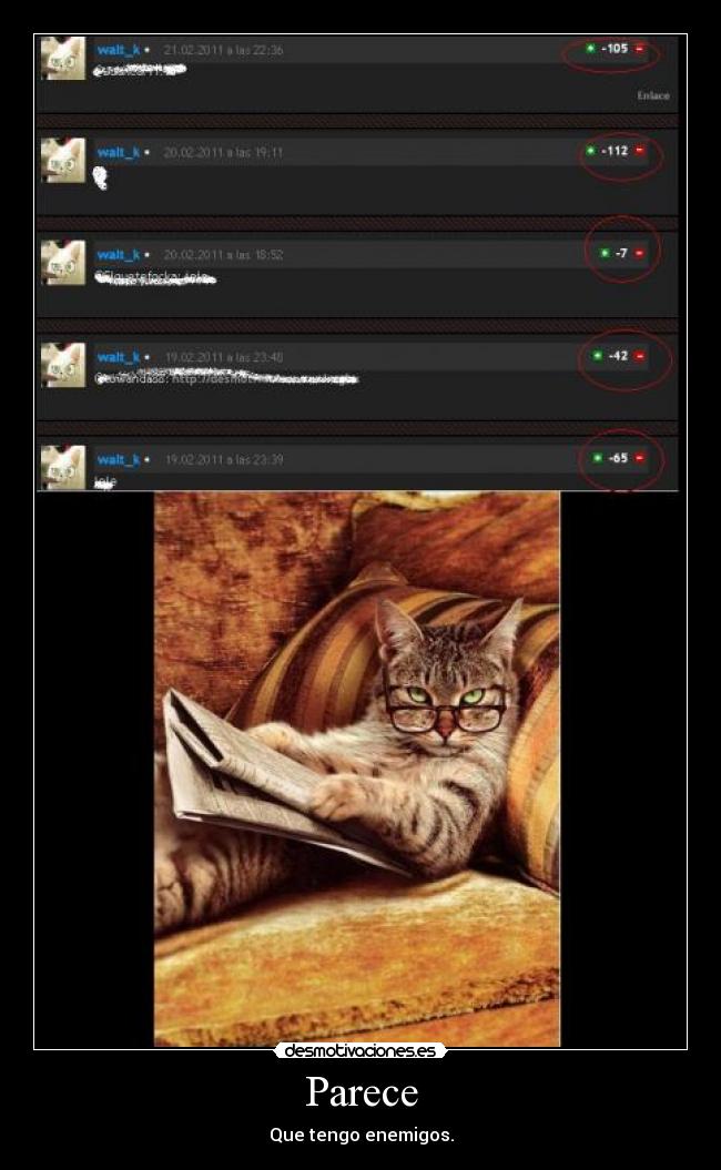 Parece - Que tengo enemigos.