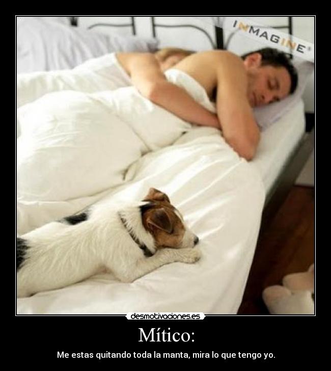Mítico: - Me estas quitando toda la manta, mira lo que tengo yo.