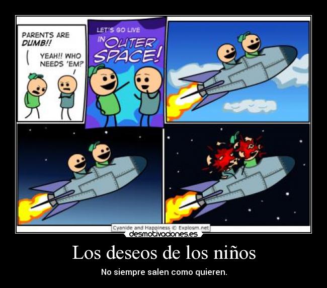 carteles deseos cyanide and hapiness desmotivaciones