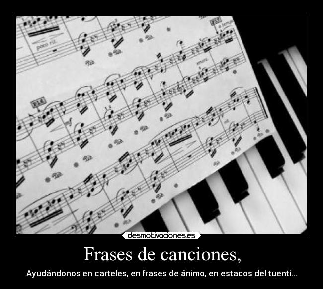 Frases de canciones, - 