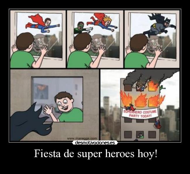 Fiesta de super heroes hoy! - 