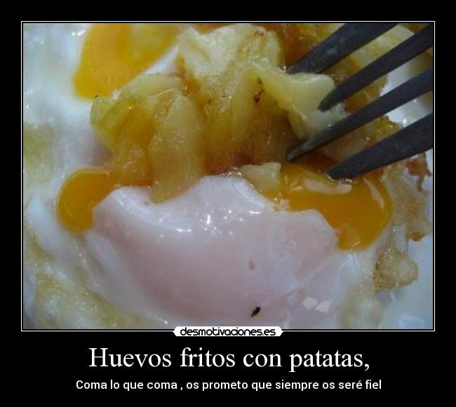 Huevos fritos con patatas, -