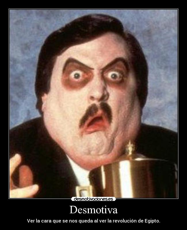 Desmotiva - Ver la cara que se nos queda al ver la revolución de Egipto.