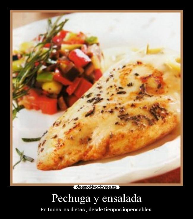 Pechuga y ensalada -