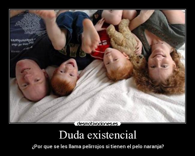 Duda existencial - ¿Por que se les llama pelirrojos si tienen el pelo naranja?