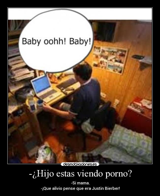 -¿Hijo estas viendo porno? - 