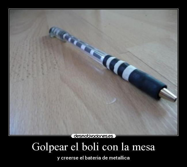 Golpear el boli con la mesa - 