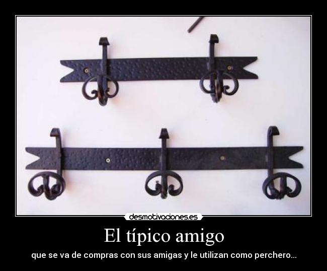 El típico amigo - que se va de compras con sus amigas y le utilizan como perchero...