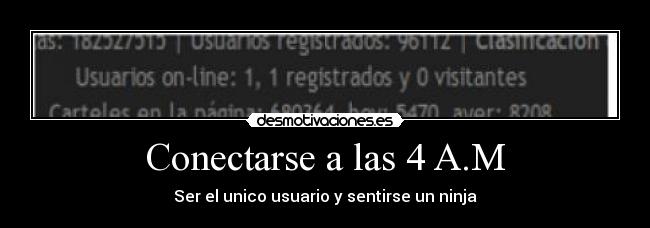 Conectarse a las 4 A.M - 