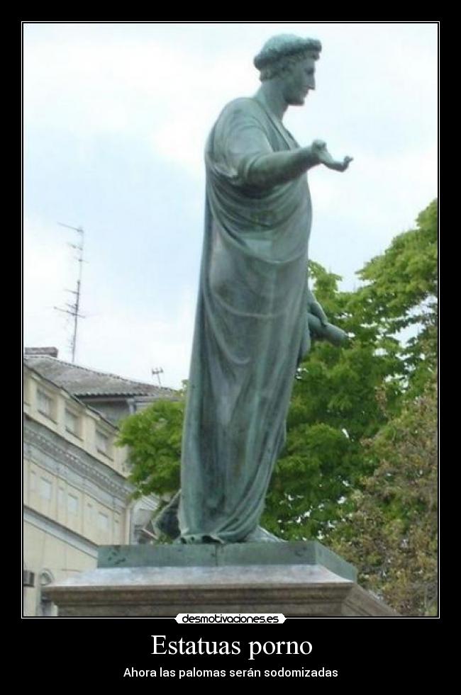 Estatuas porno - Ahora las palomas serán sodomizadas