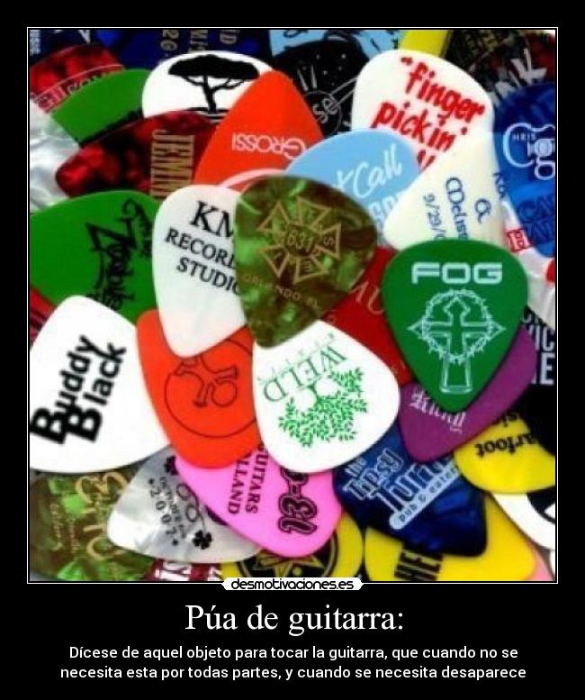 Púa de guitarra: -