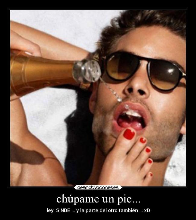 chúpame un pie... - ley  SINDE ... y la parte del otro también ... xD