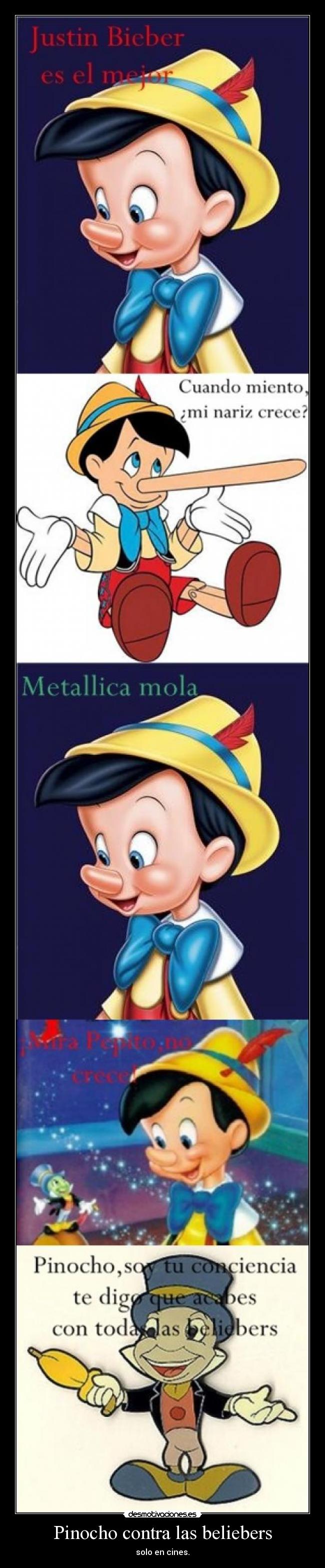 Pinocho contra las beliebers -