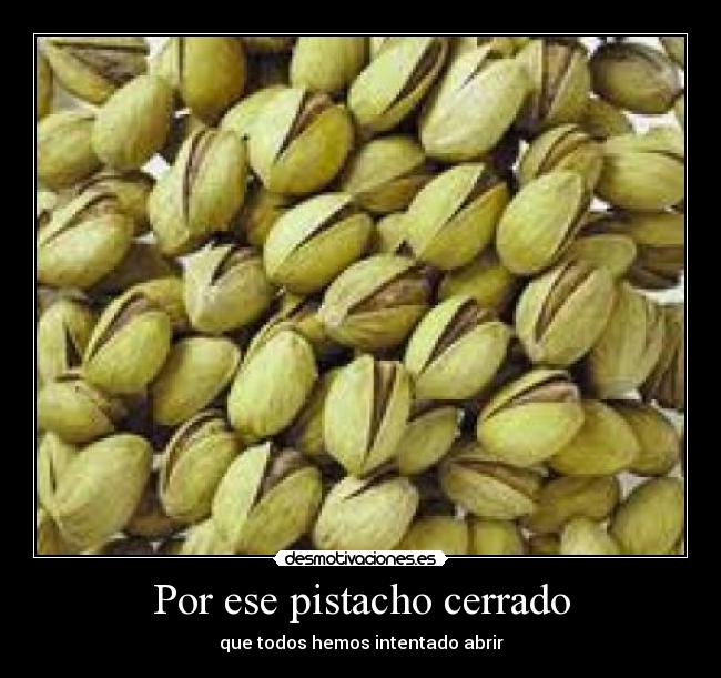 Por ese pistacho cerrado - 