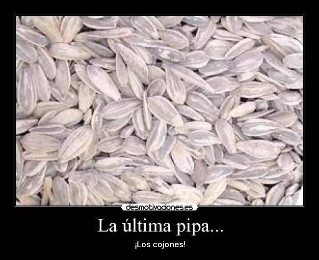 La última pipa... -