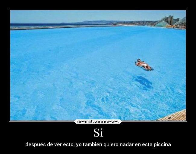 Si - después de ver esto, yo también quiero nadar en esta piscina