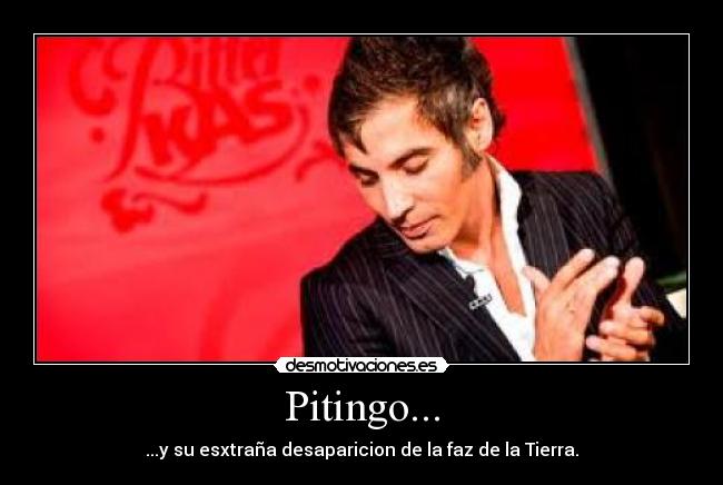 Pitingo... - ...y su esxtraña desaparicion de la faz de la Tierra.