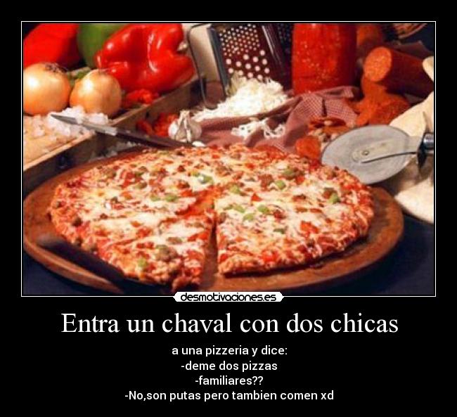 Entra un chaval con dos chicas -