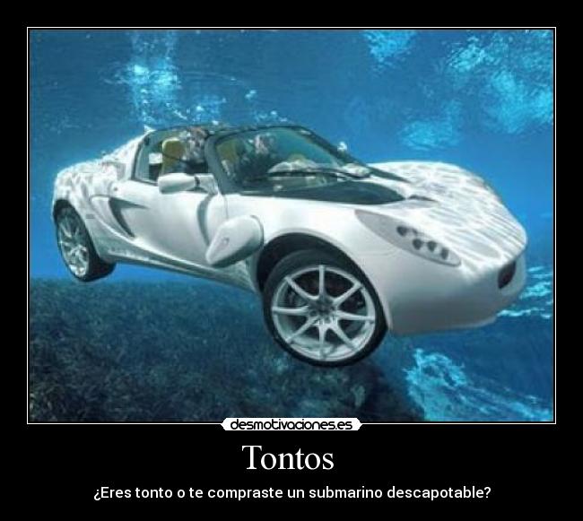 Tontos - ¿Eres tonto o te compraste un submarino descapotable?