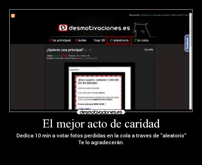 El mejor acto de caridad -