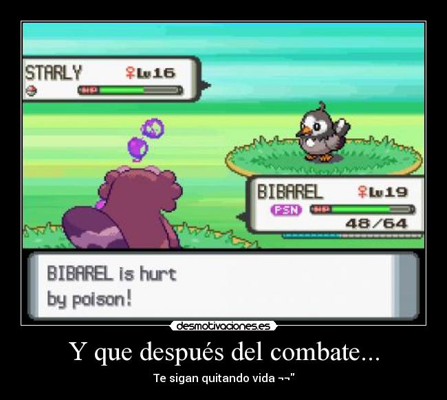 Y que después del combate... - 