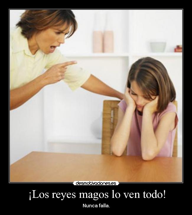 ¡Los reyes magos lo ven todo! - Nunca falla.