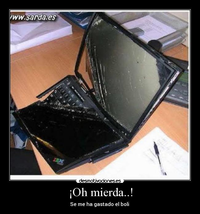 ¡Oh mierda..! - Se me ha gastado el boli