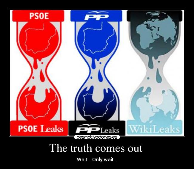 carteles verdad psoe pp wiki assange anonymous desmotivaciones