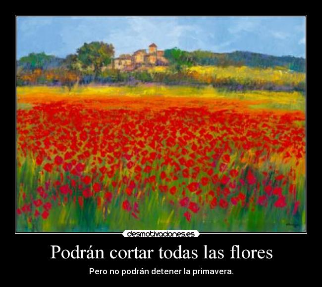 Podrán cortar todas las flores -
