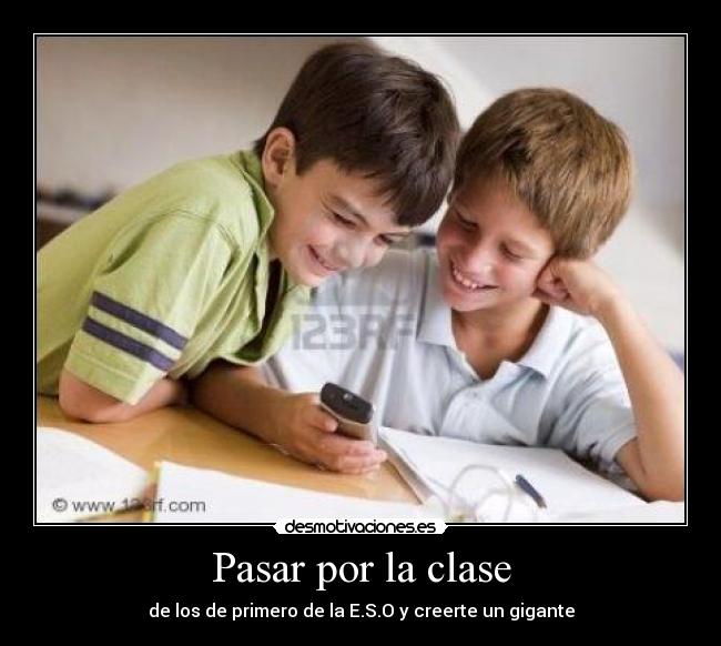 Pasar por la clase - 