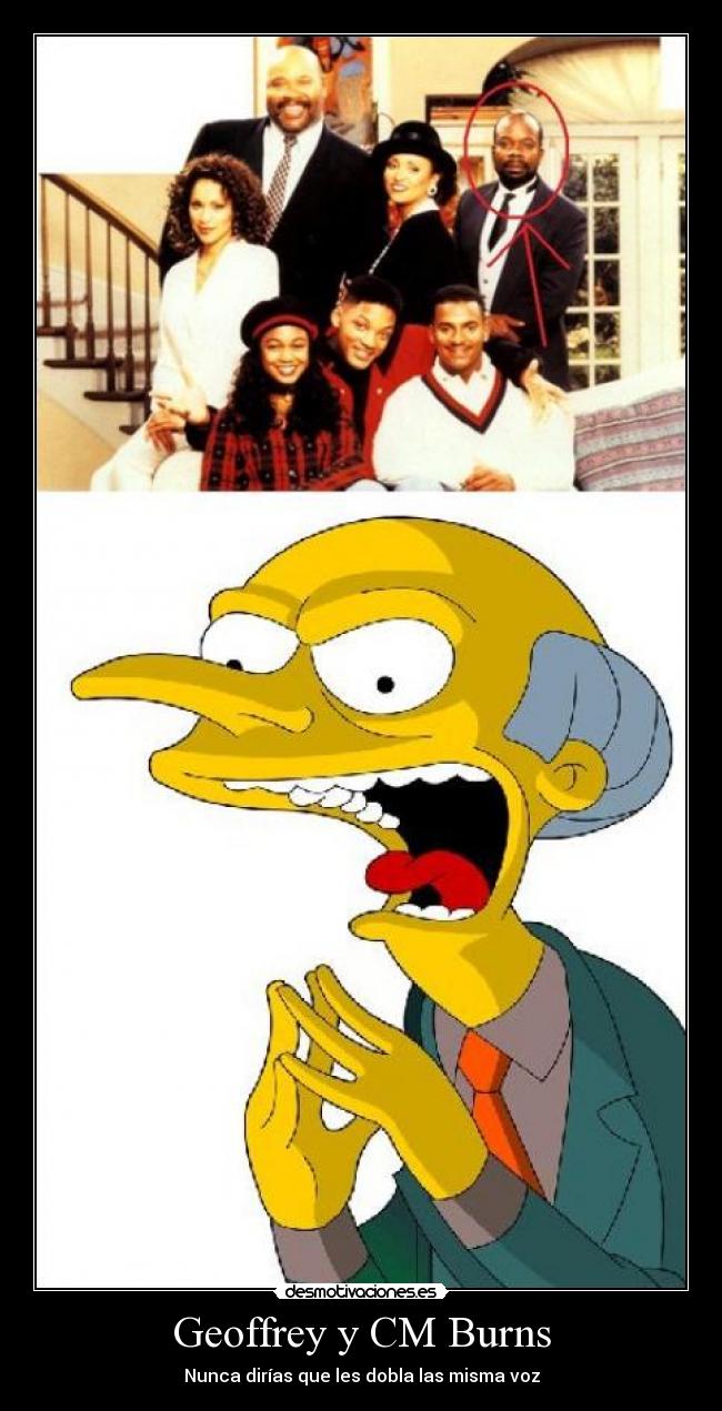 carteles geoffrey bel air burns simpson doblar desmotivaciones