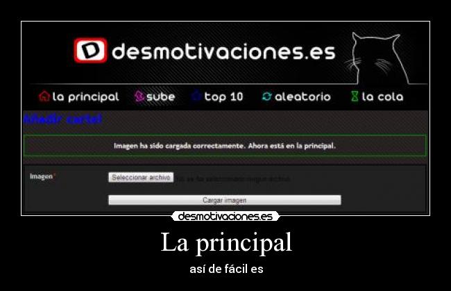 La principal - así de fácil es
