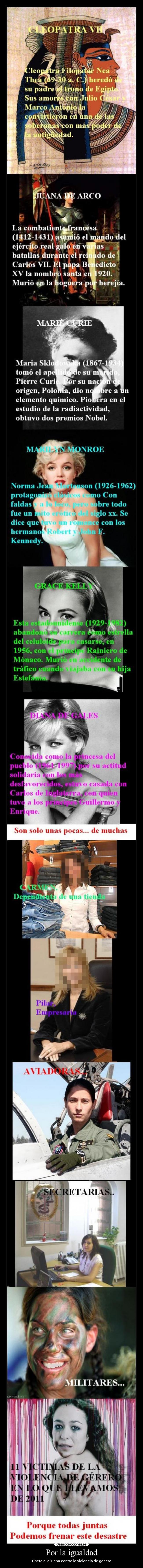 Por la igualdad - Únete a la lucha contra la violencia de género