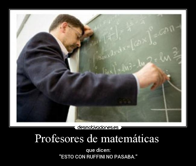 Profesores de matemáticas -