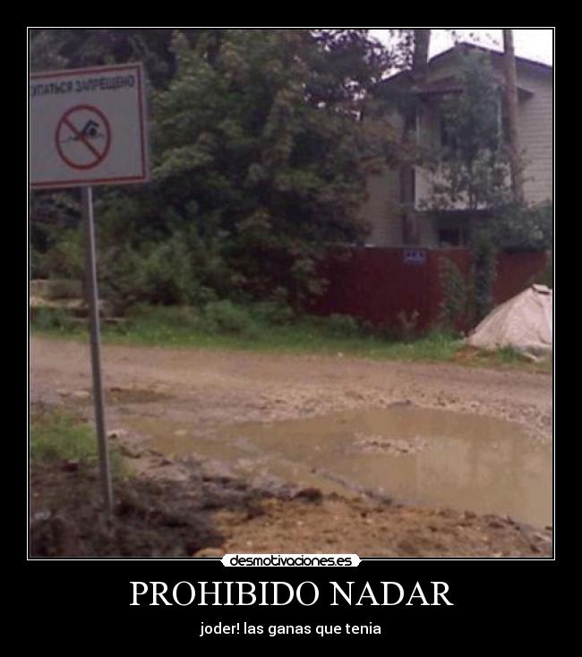 PROHIBIDO NADAR -