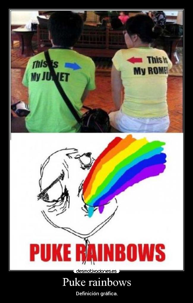 Puke rainbows - Definición gráfica.