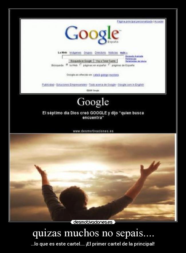 quizas muchos no sepais.... - ...lo que es este cartel.... ¡El primer cartel de la principal!