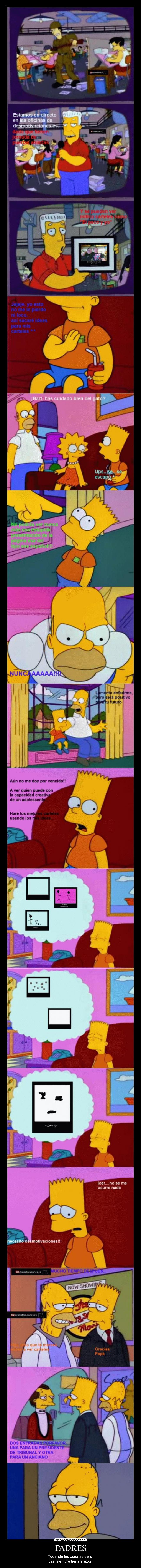 carteles padres padres simpson desmotivaciones desmotivaciones