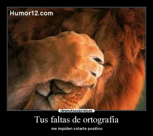 Tus faltas de ortografía -